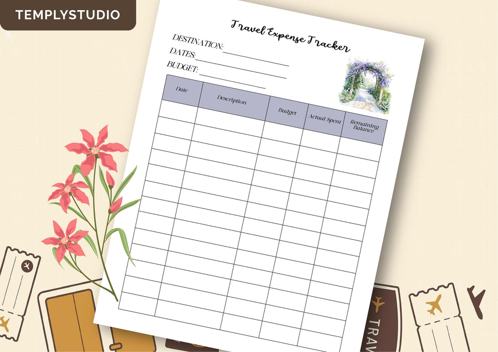 Printable Trip Expense Tracker | Travel Budget Planner (Digital Download) - image 4