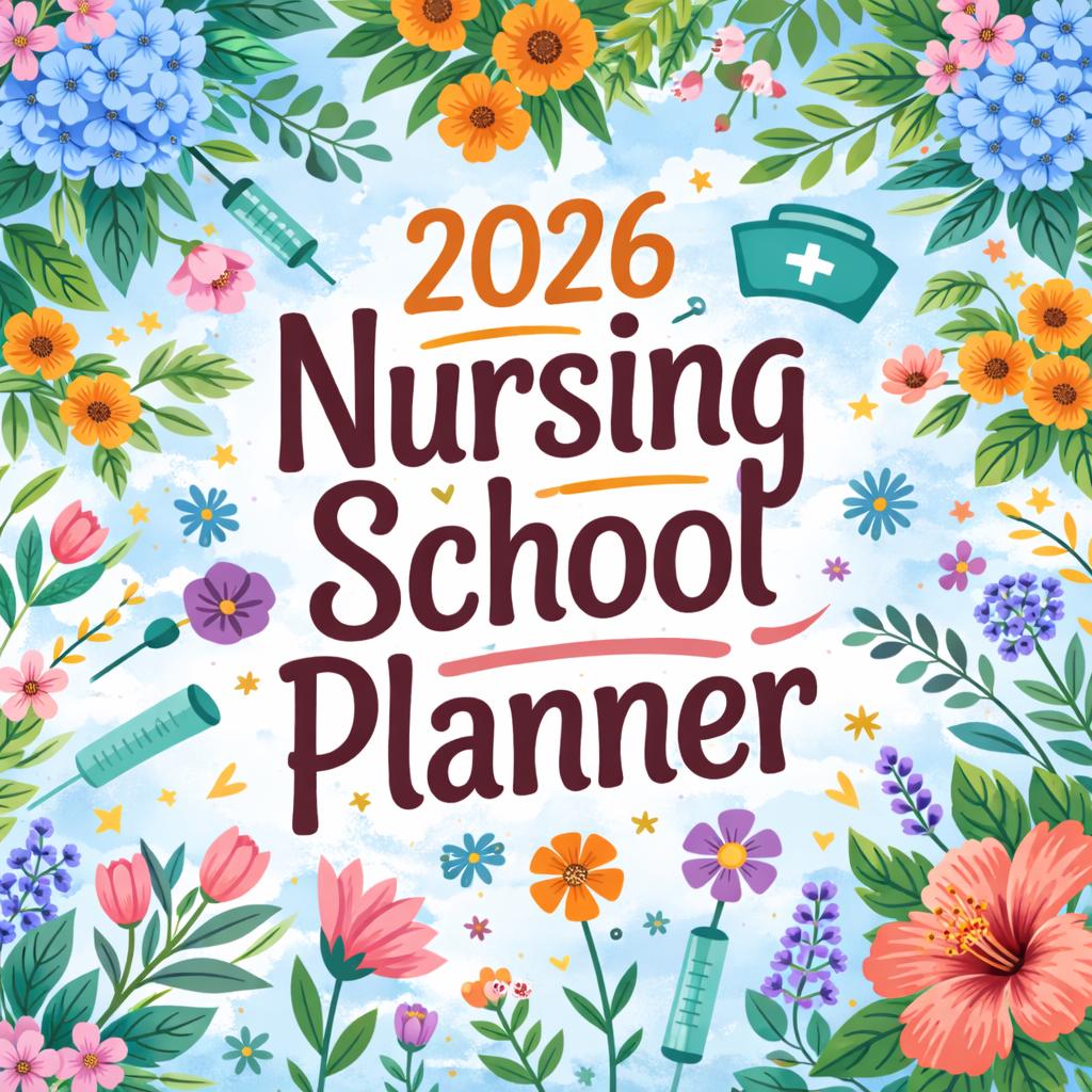 2026 Nursing School Planner | Clinical & Study Tracker (PDF)
