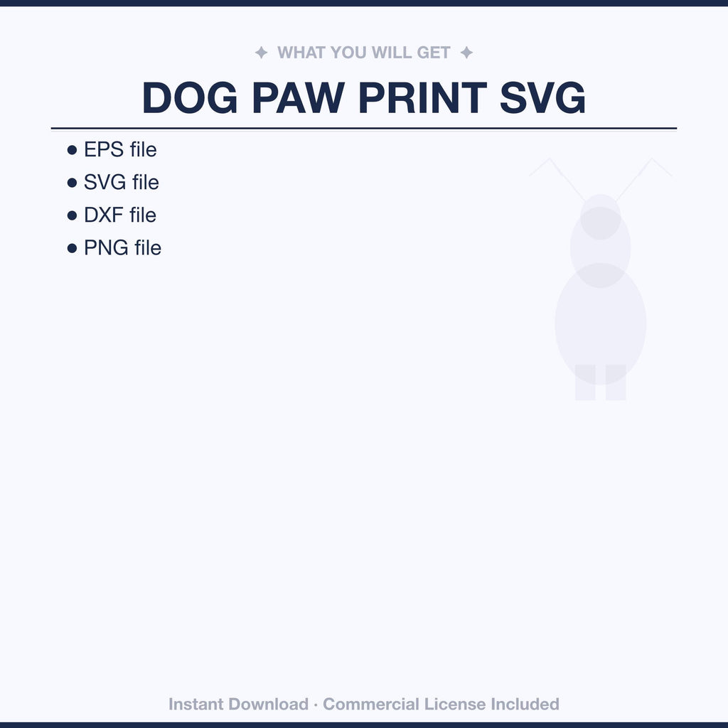 Dog Paw Print SVG | Paw Svg Bundle for Cricut & Silhouette | Pet Paw Clipart Png - image 6