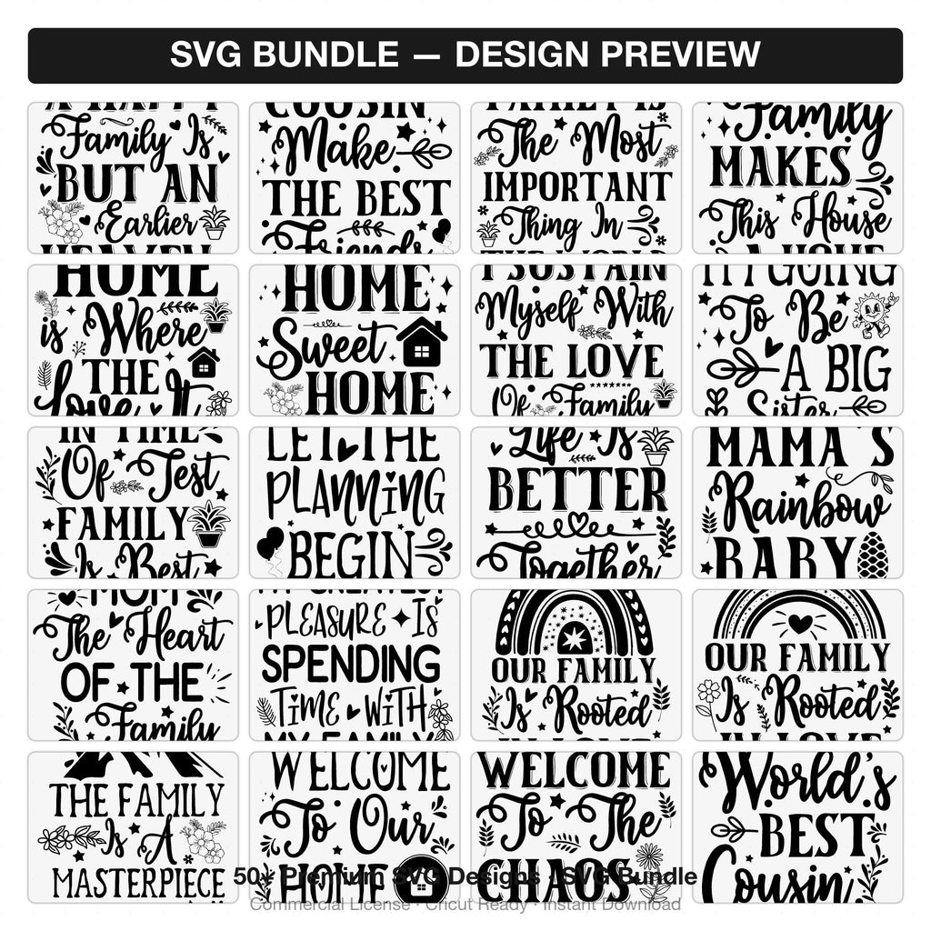 Family Quotes Svg Bundle | Family SVG | Family Sign SVG | Farmhouse Home Decor S - image 7