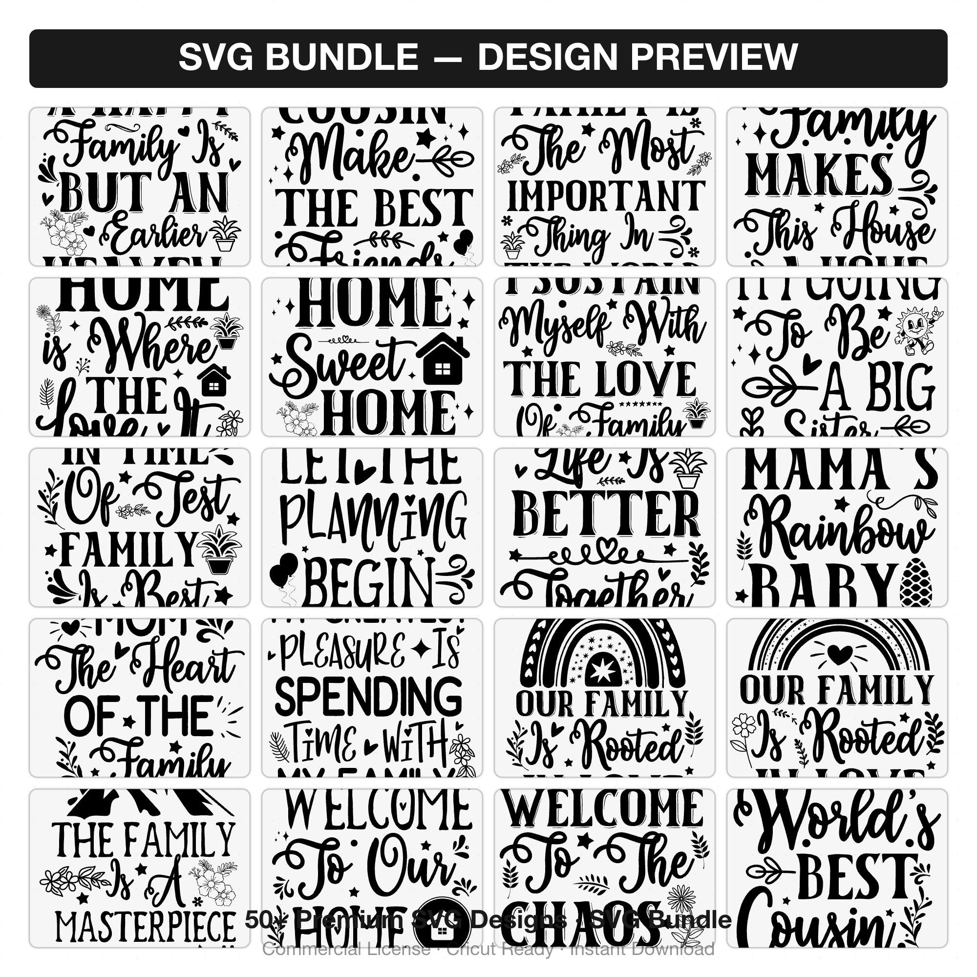 Family Quotes Svg Bundle | Family SVG | Family Sign SVG | Farmhouse Home Decor S - image 7