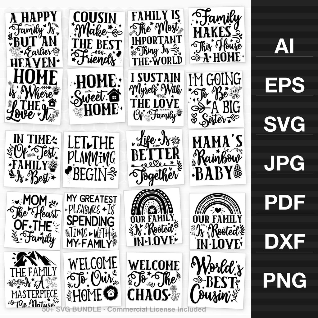 Family Quotes Svg Bundle | Family SVG | Family Sign SVG | Farmhouse Home Decor S - image 2