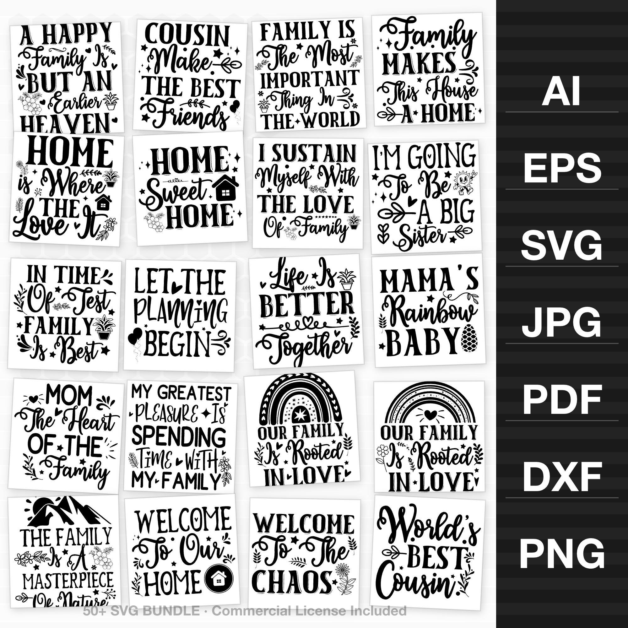 Family Quotes Svg Bundle | Family SVG | Family Sign SVG | Farmhouse Home Decor S - image 2