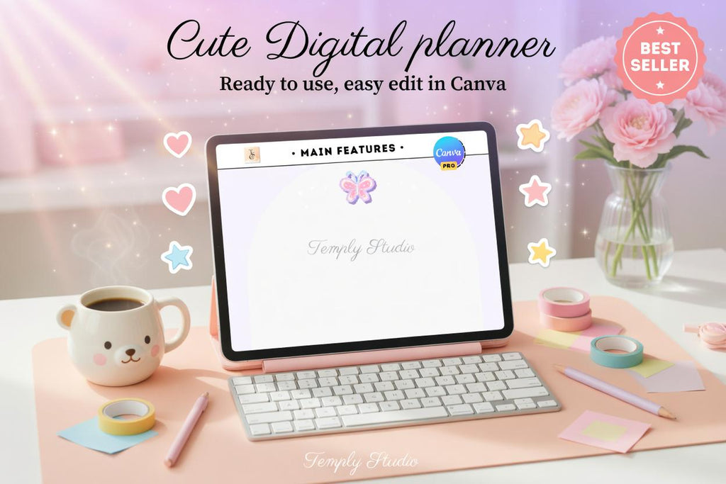 Cute Digital Planner | Kawaii Goodnotes Planner | Undated iPad Planner | Hyperli - image 10