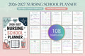 2026-2027 Nursing School Planner Canva Template | Nursing Student Organizer | KD - image 1
