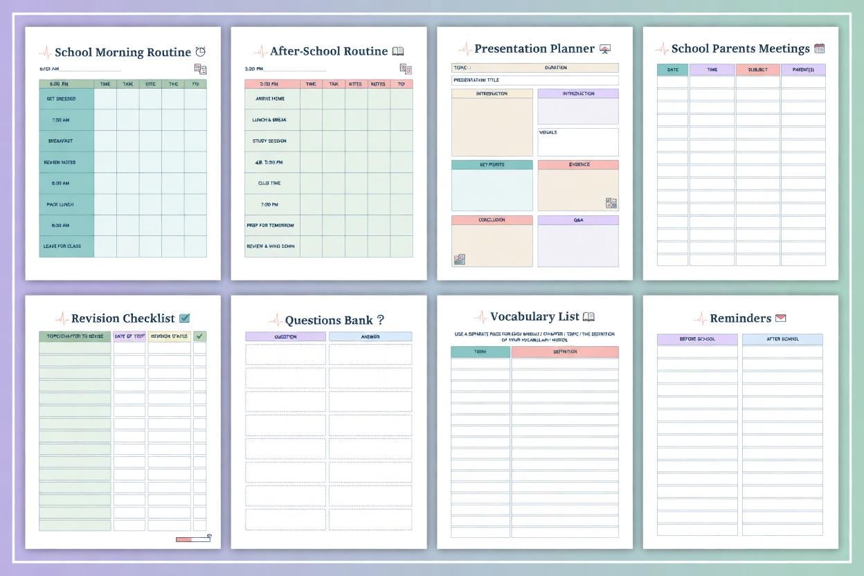 2026-2027 Nursing School Planner Canva Template | Nursing Student Organizer | KD - image 5