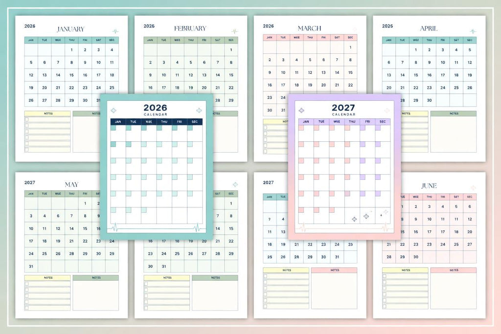 2026-2027 Nursing School Planner Canva Template | Nursing Student Organizer | KD - image 3