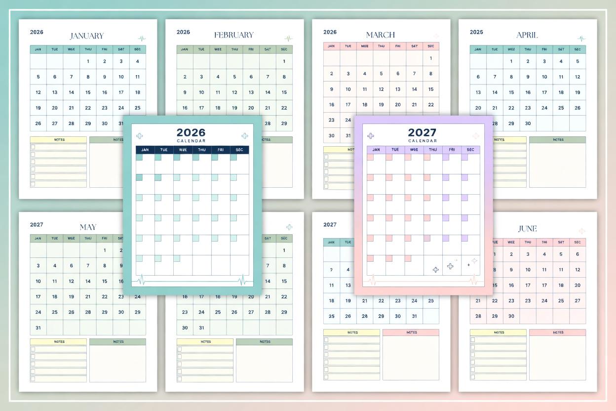 2026-2027 Nursing School Planner Canva Template | Nursing Student Organizer | KD - image 3