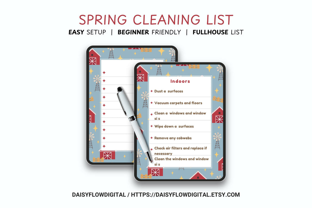 CLEANING LIST | Easy Use Cleaning List Template | Instant Digital Download | Aes - image 3