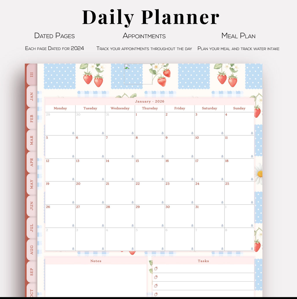 Digital Planner for GoodNotes, iPad Planner, Undated Hyperlinked PDF, Daily Week - image 5