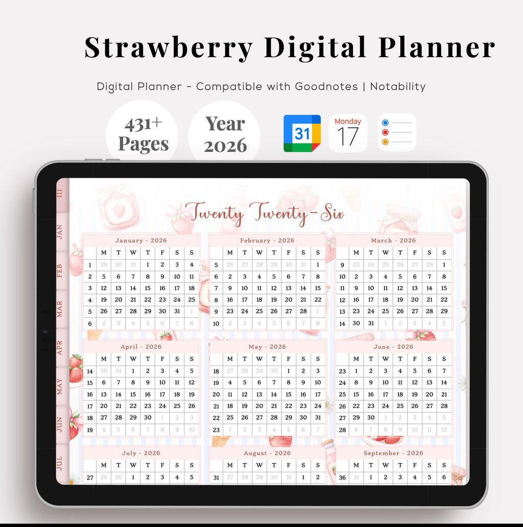 Digital Planner for GoodNotes, iPad Planner, Undated Hyperlinked PDF, Daily Week - image 4