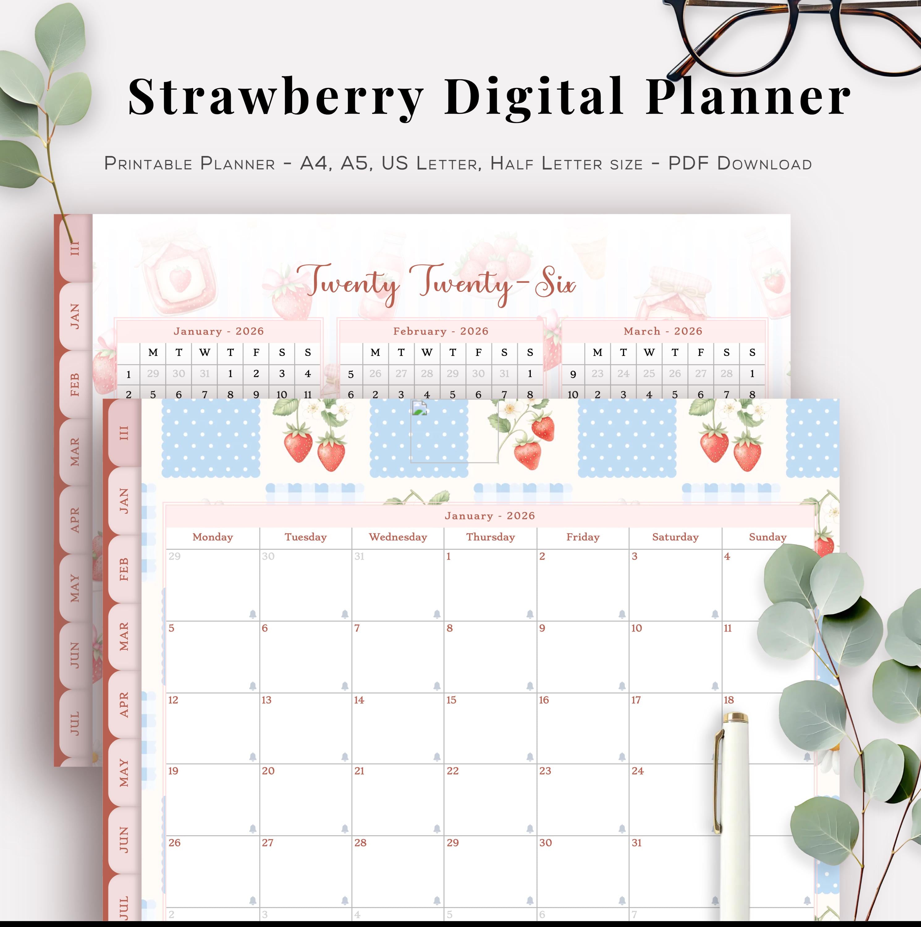 Digital Planner for GoodNotes, iPad Planner, Undated Hyperlinked PDF, Daily Week - image 6