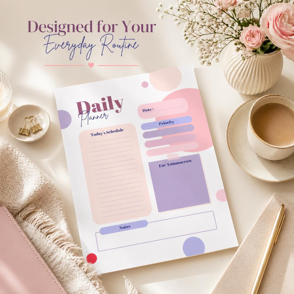 Minimalist Daily Planner Printable | Clean Simple Daily Schedule PDF, Instant Do - image 8