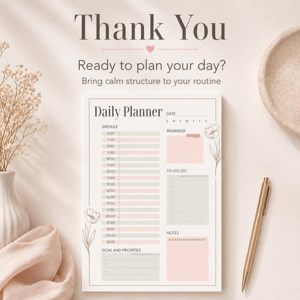 Daily Planner Printable | Undated Daily Schedule PDF, Instant Download, Hourly P - image 10