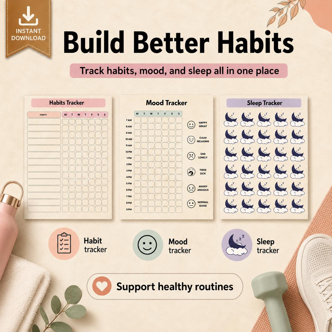 2027 Workout Planner Printable PDF | Digital Fitness Journal and Log | Health and Wel - image 7