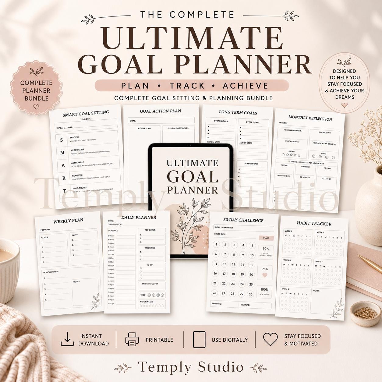 2027 Business Planner PDF | Ultimate Goal Planner for Entrepreneurs and Small Busines - image 1