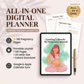 Digital Pregnancy Journal & Planner | Printable US Letter Baby Book | Weekly Tra - image 1