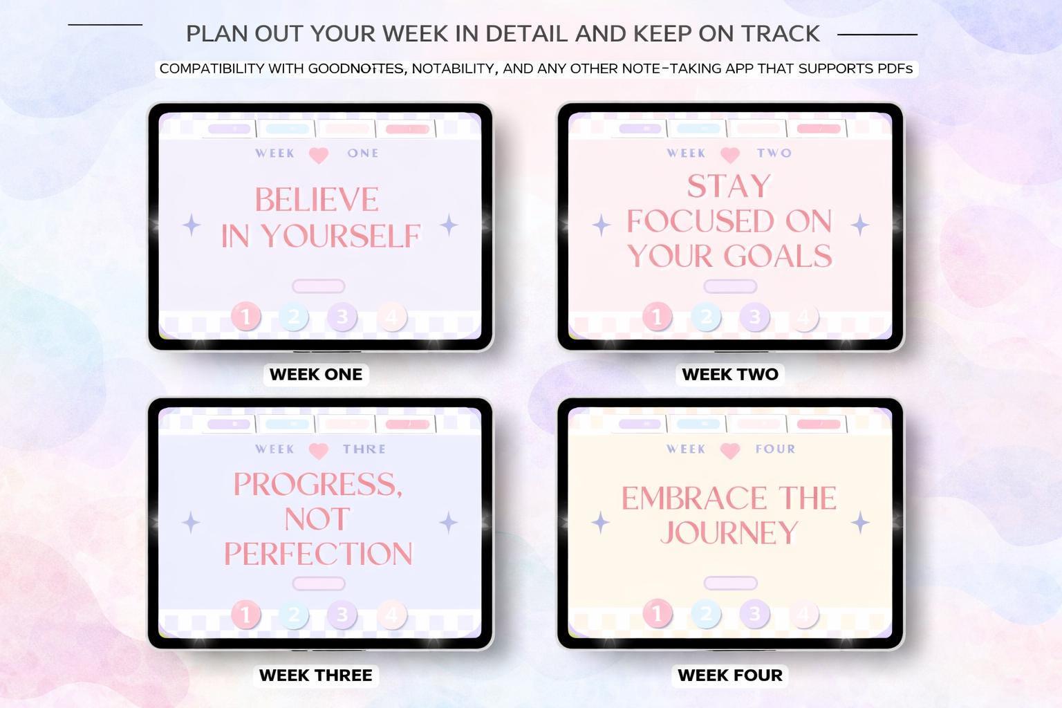 Cute Kawaii Life Planner | Editable Canva and GoodNotes Planner | Digital Health - image 2
