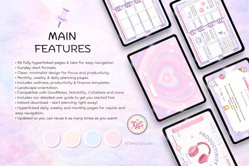 Cute Kawaii Life Planner | Editable Canva and GoodNotes Planner | Digital Health - image 7