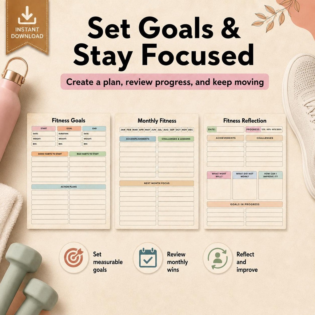 2027 Workout Planner Printable PDF | Digital Fitness Journal and Log | Health and Wel - image 2