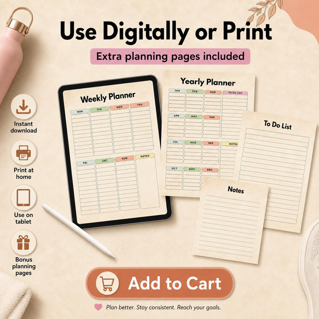 2027 Workout Planner Printable PDF | Digital Fitness Journal and Log | Health and Wel - image 9