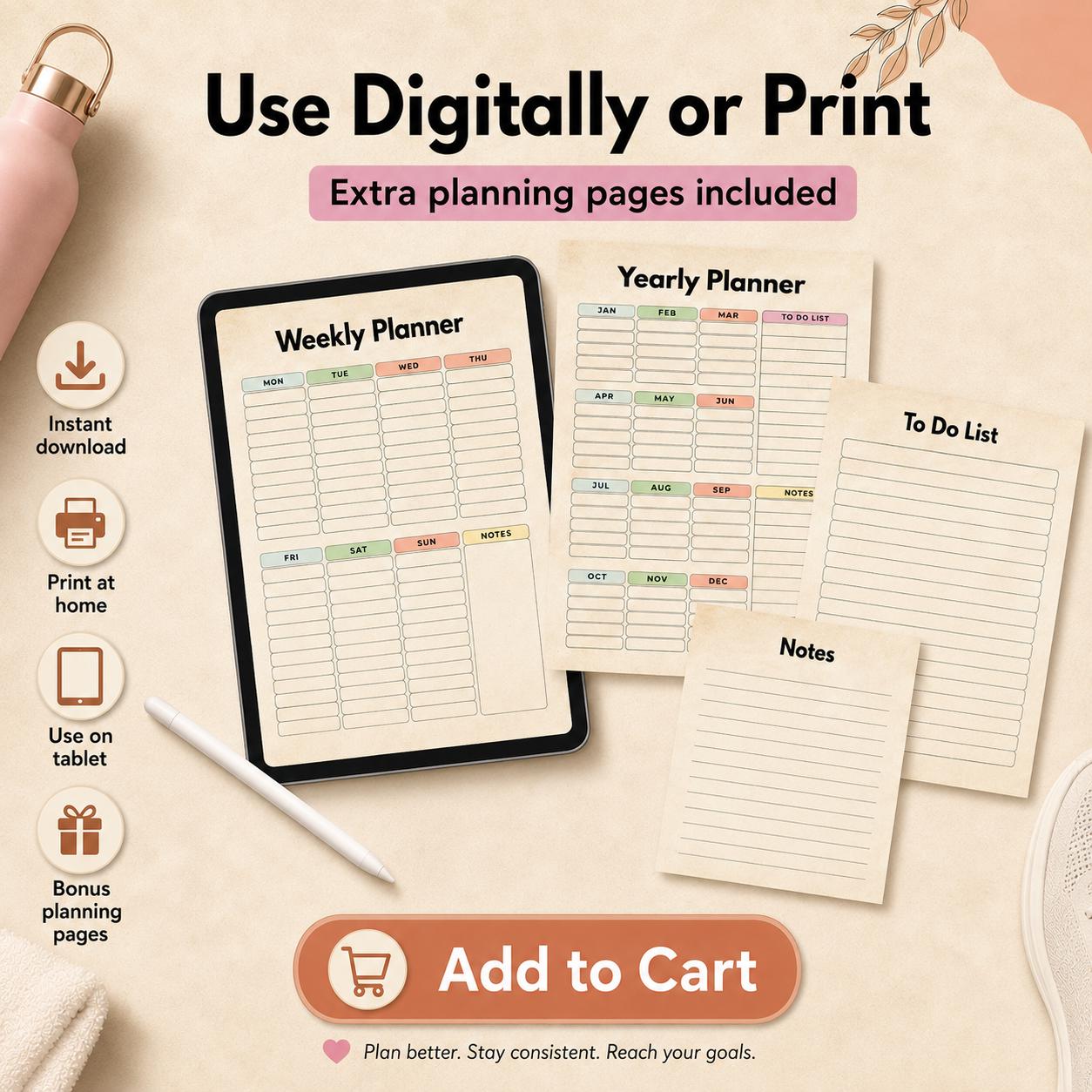 2027 Workout Planner Printable PDF | Digital Fitness Journal and Log | Health and Wel - image 9