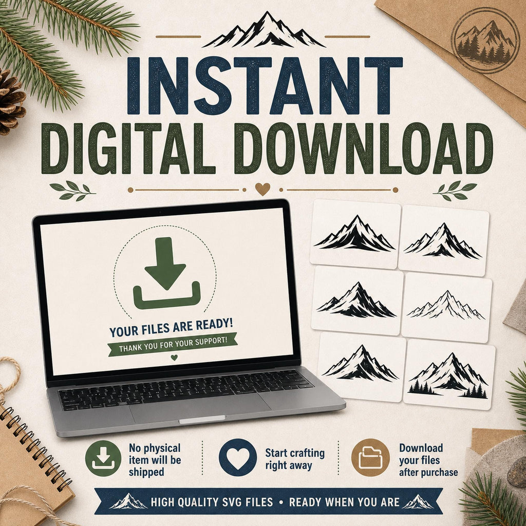 70 Mountain SVG Bundle Silhouette | Peak Designs Cricut Files | Mountain PNG | Forest - image 6