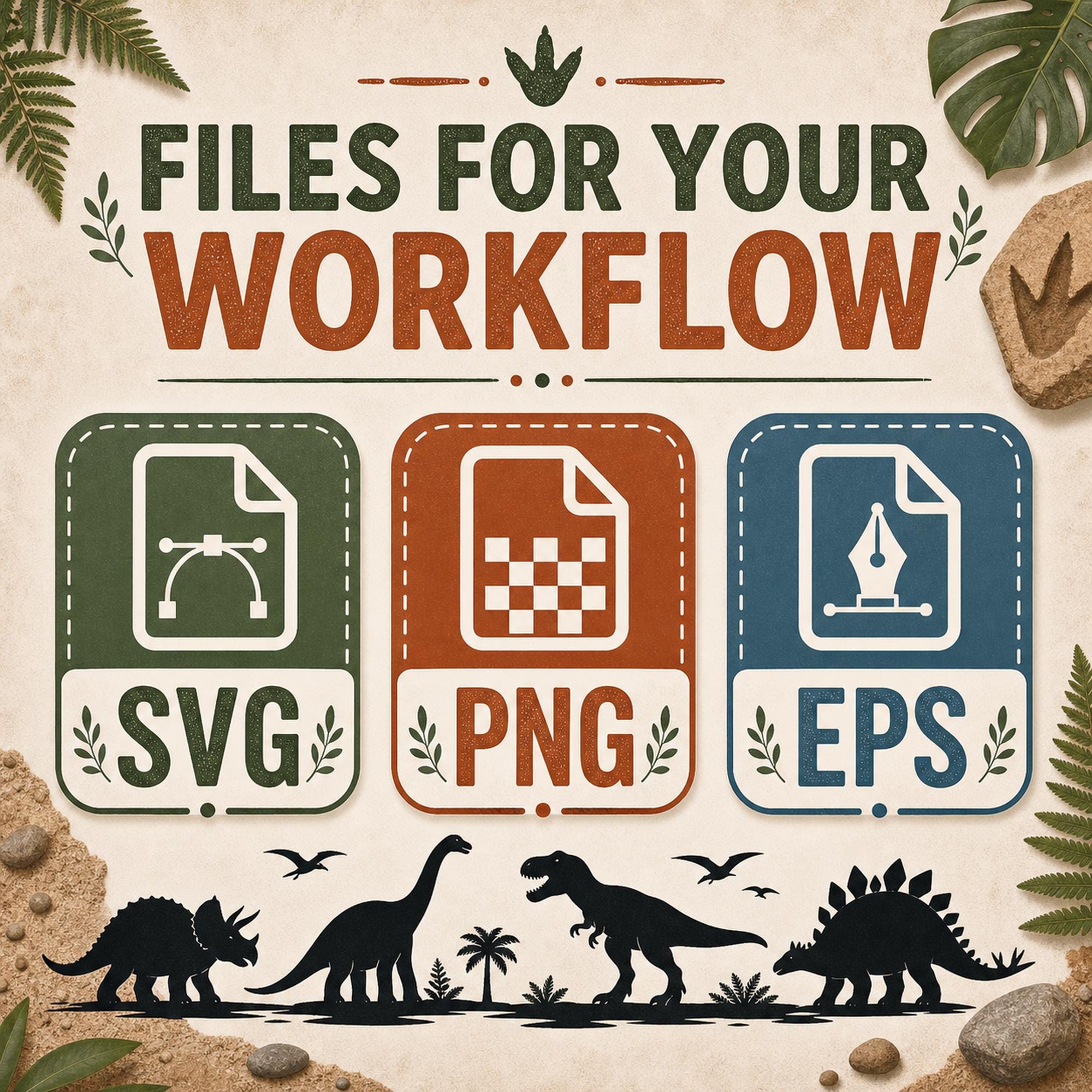 16 Dinosaur SVG Bundle Silhouette | Prehistoric Dino Clipart for Cutting Machines | T - image 6