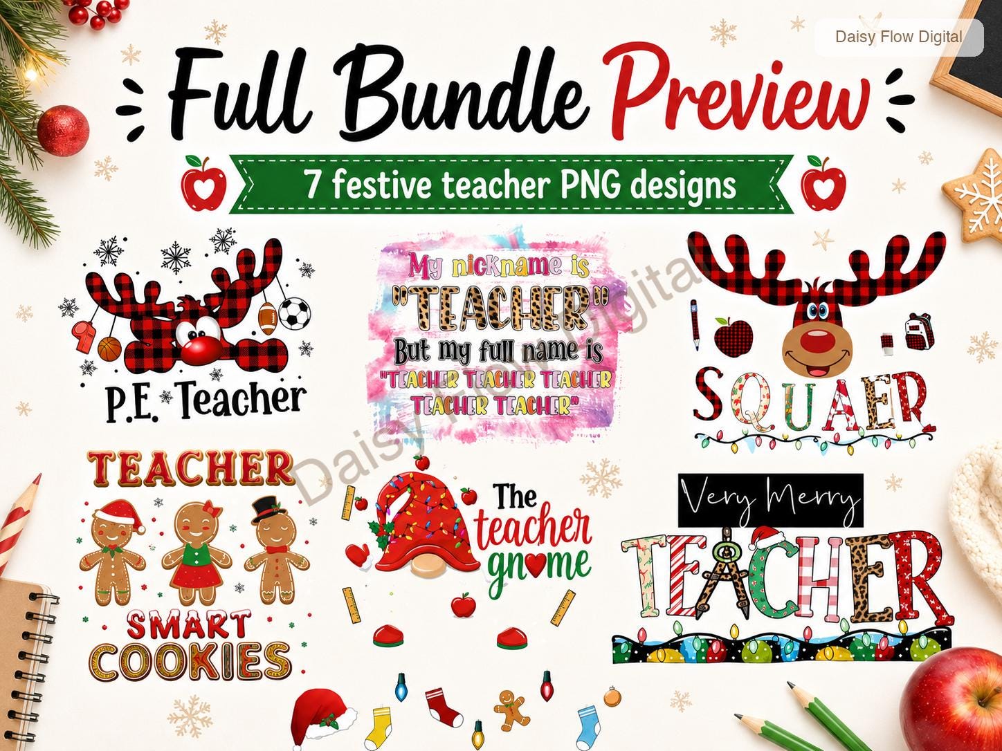 Teacher Sublimation Bundle | Teacher Life PNG for T-shirts | Funny Teacher Designs, B - image 3