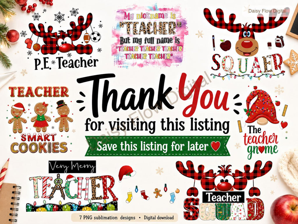 Teacher Sublimation Bundle | Teacher Life PNG for T-shirts | Funny Teacher Designs, B - image 10