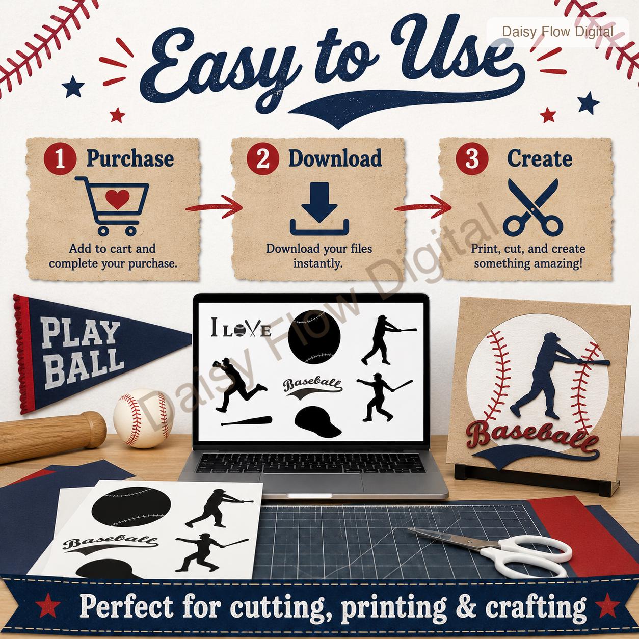 Baseball SVG Bundle | Baseball Silhouette PNG for Cricut | Sports Cut Files for Shirts | Baseball Mom Dad Clipart | Team Player Designs - image 8