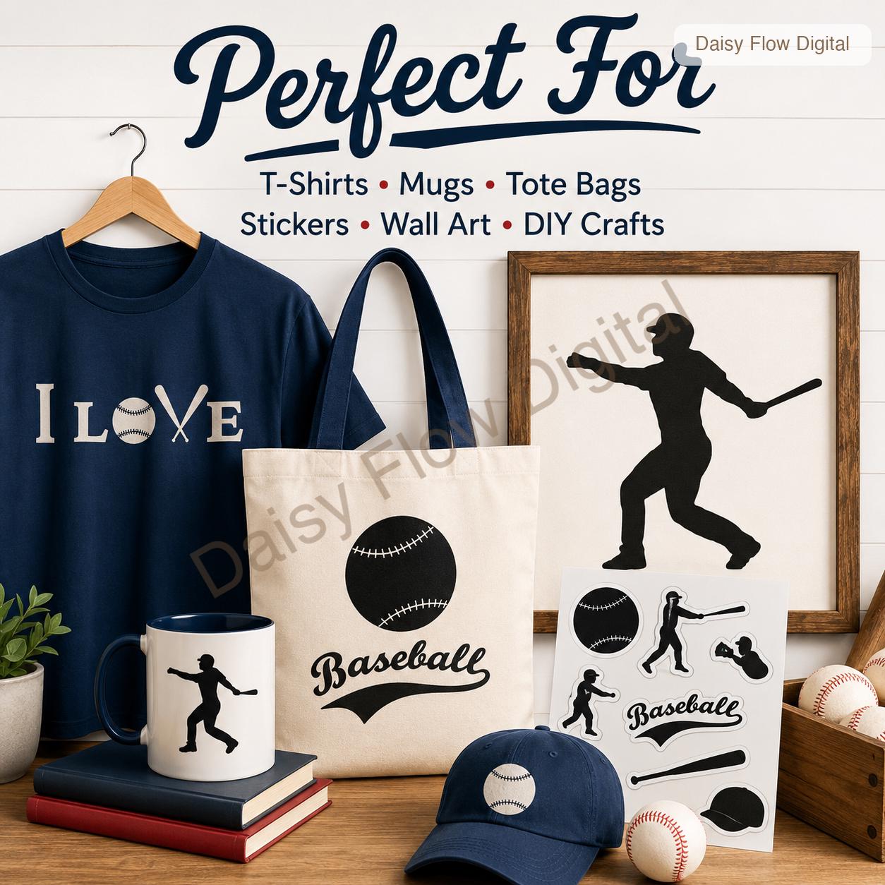 Baseball SVG Bundle | Baseball Silhouette PNG for Cricut | Sports Cut Files for Shirts | Baseball Mom Dad Clipart | Team Player Designs - image 7
