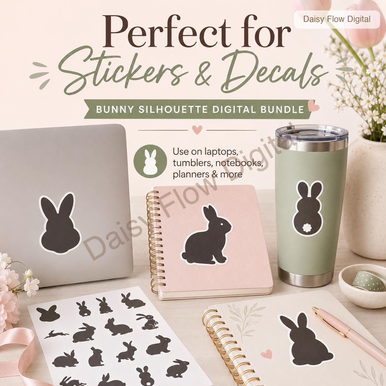 Bunny SVG Bundle | Rabbit Silhouette SVG | Easter Bunny Clipart for Cricut | Woodland - image 8