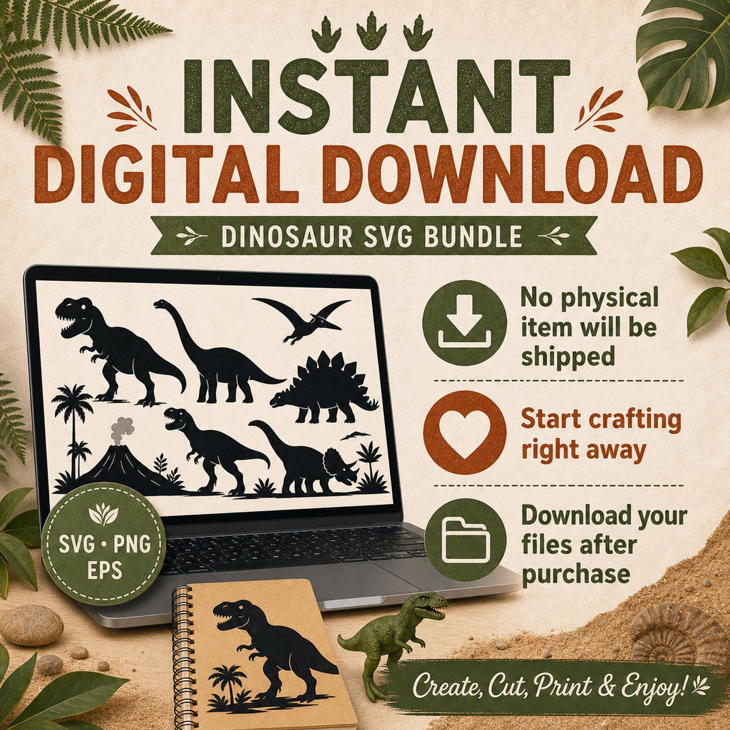 16 Dinosaur SVG Bundle Silhouette | Prehistoric Dino Clipart for Cutting Machines | T - image 10