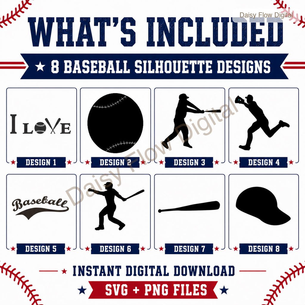 Baseball SVG Bundle | Baseball Silhouette PNG for Cricut | Sports Cut Files for Shirts | Baseball Mom Dad Clipart | Team Player Designs - image 4