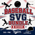 Baseball SVG Bundle | Baseball Silhouette PNG for Cricut | Sports Cut Files for Shirts | Baseball Mom Dad Clipart | Team Player Designs - image 1