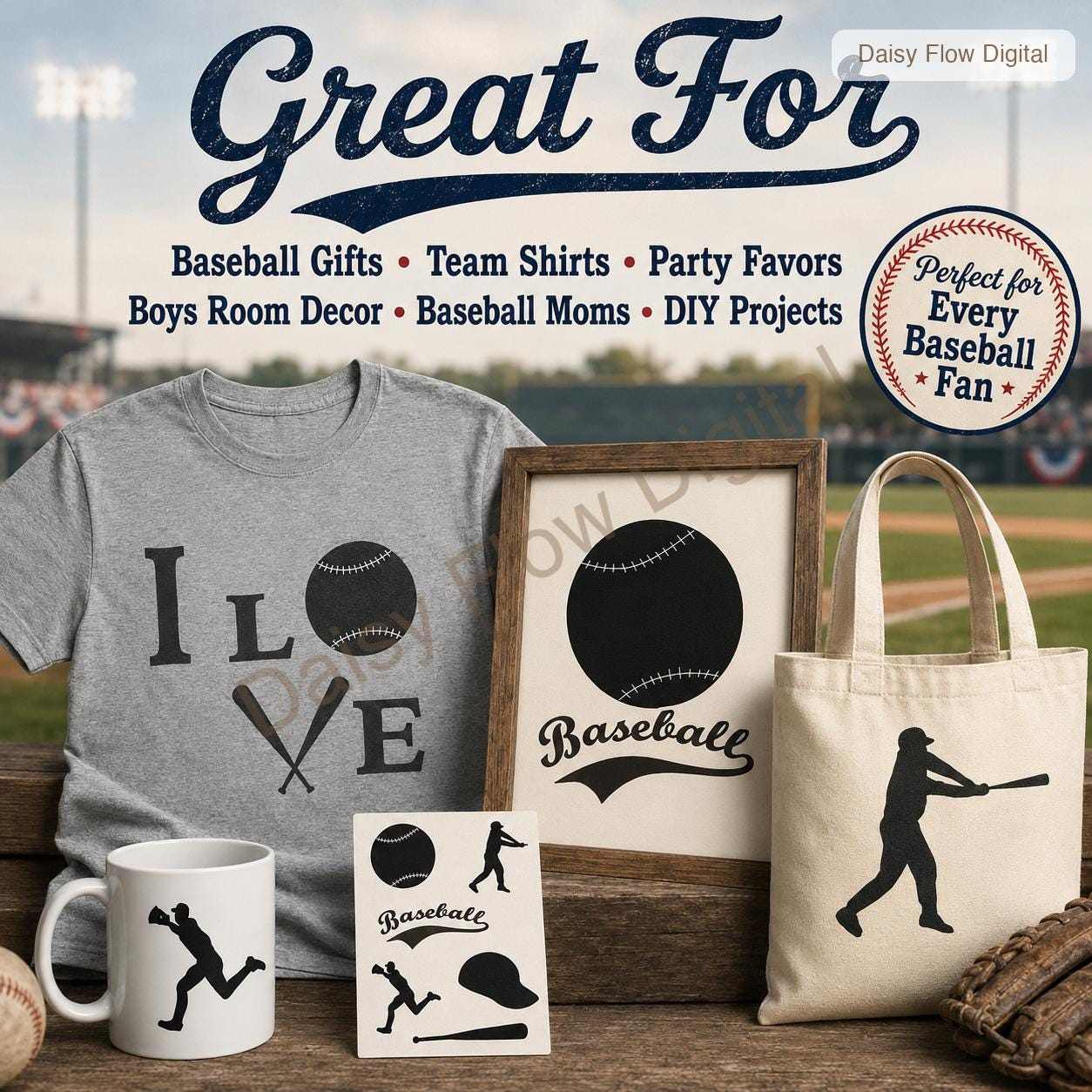 Baseball SVG Bundle | Baseball Silhouette PNG for Cricut | Sports Cut Files for Shirts | Baseball Mom Dad Clipart | Team Player Designs - image 3