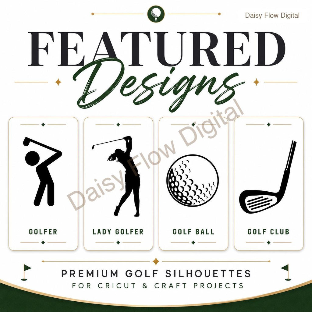 Golf SVG Bundle | Golfer Silhouette PNG | Golf Club Clipart | Golfing Cut Files for C - image 4