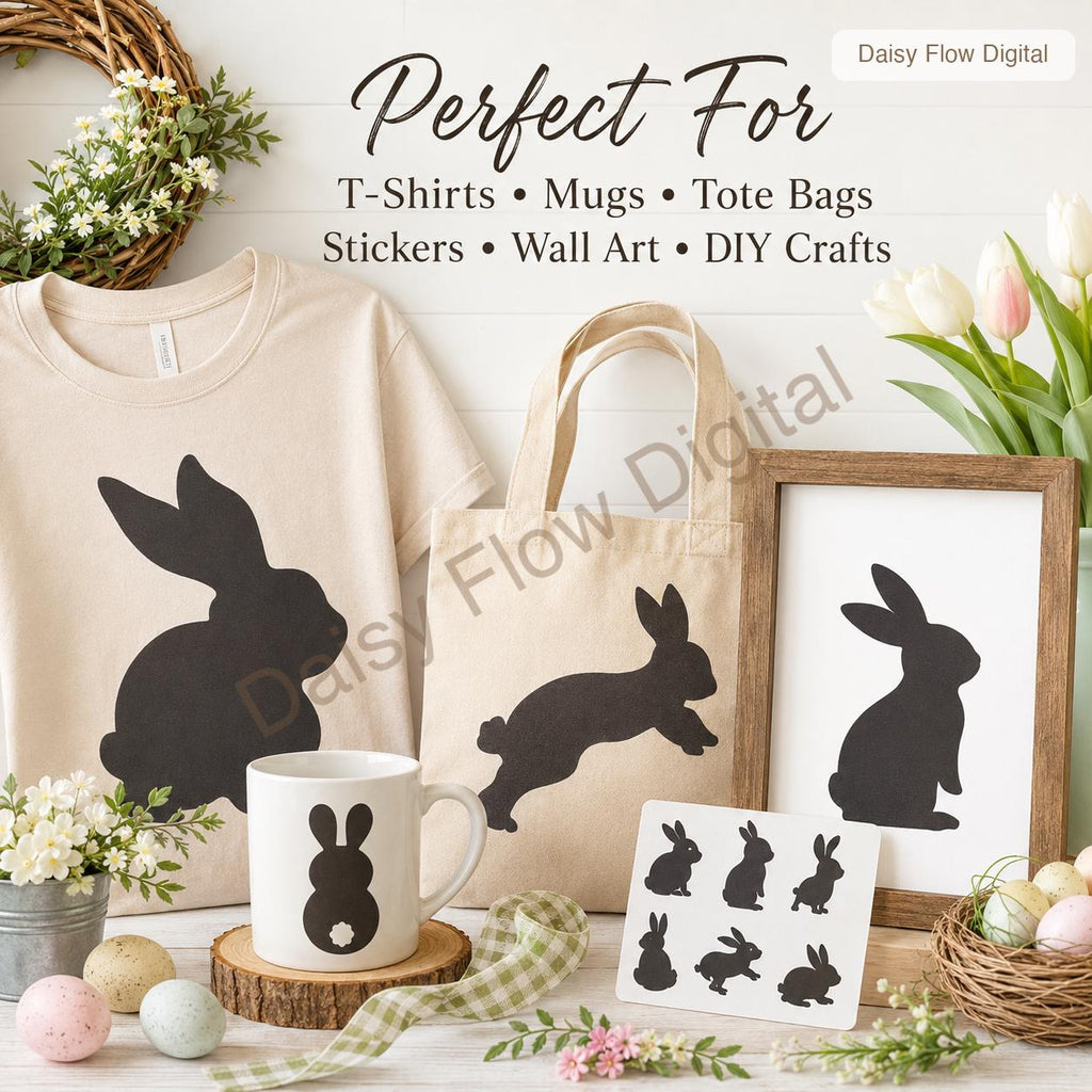 Bunny SVG Bundle | Rabbit Silhouette SVG | Easter Bunny Clipart for Cricut | Woodland - image 7