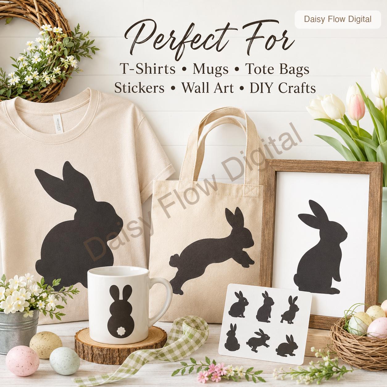 Bunny SVG Bundle | Rabbit Silhouette SVG | Easter Bunny Clipart for Cricut | Woodland - image 7