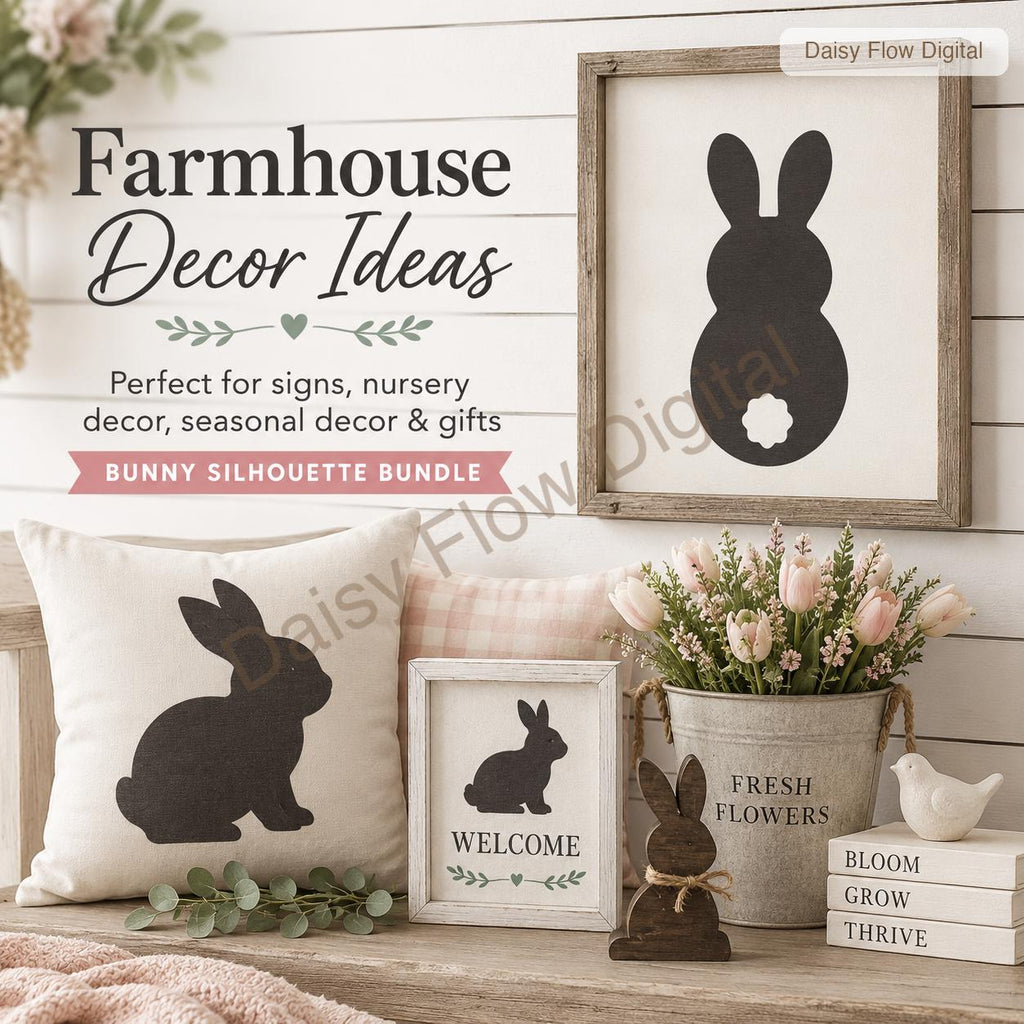 Bunny SVG Bundle | Rabbit Silhouette SVG | Easter Bunny Clipart for Cricut | Woodland - image 10