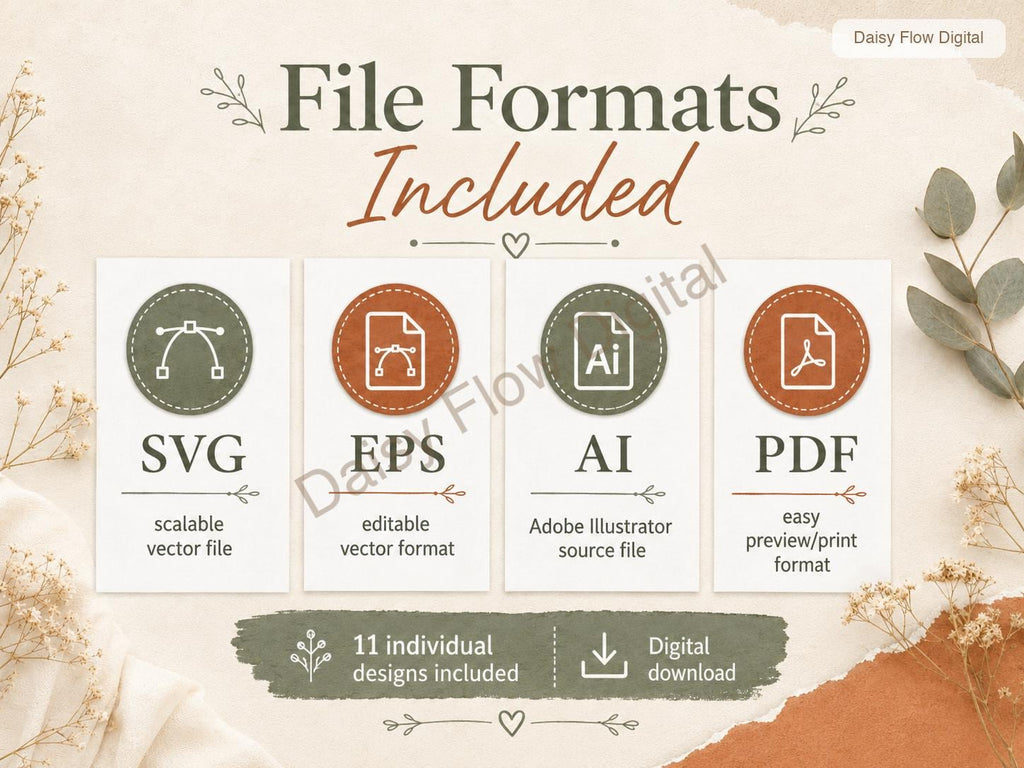Wildflower SVG Bundle | Celestial SVG Line Art | Botanical Graphics | Moon and Stars - image 4
